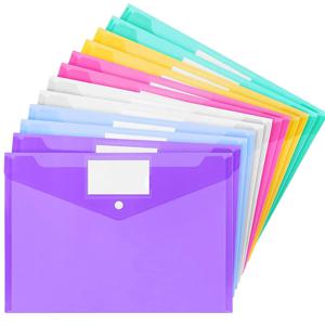 폴리 문구 보관 폴더 파일 파우치, A4, A5, B4, A3 스냅 단추, 문서 가방, 집 파일 폴더, 학교 사무용품