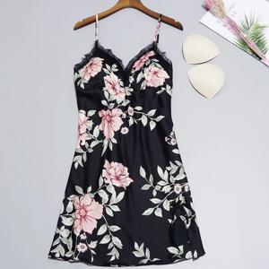 여성을위한 섹시한 란제리 꽃 새틴 실크 레이스 잠옷 복장 Babydoll Sleepshirts 여성용 패션 Nightwear Night Clothes