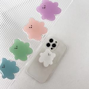 아크릴 소재 만화 귀여운 곰 디자인 전화 홀더 접이식 그립