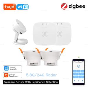 Zigbee 3.0 인체 감지 센서, 투야 와이파이 MmWave 레이더 감지기, 강도 감지 기능이 있는 스마트 홈 모션 센서