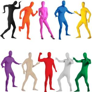 춤 전신 젠타이 성인 참신 코스프레 의상 스판덱스 검은 양복 꽉 원피스 Catsuit 할로윈 남성 여성 바디 슈트
