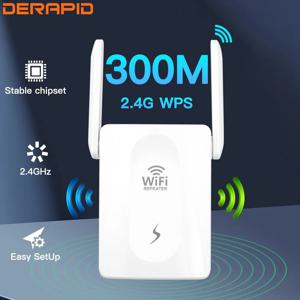 300Mbps WiFi 리피터 2.4Ghz 라우터 무선 부스터 장거리 증폭기 네트워크 익스텐더 홈/오피스 EU/미국 플러그 쉬운 세트