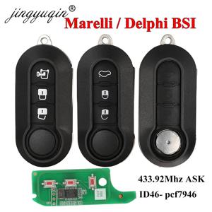 Fiat MPV Bravo/Ducato 500 Doblo Qubo Grande Punto 시트로엥 점퍼 푸조 복서 433.92 ID46 용 Delphi & Marelli 자동차 원격 키