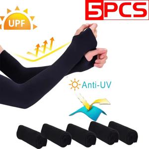 2/5pcs 선 스크린 아이스 슬리브 슬리브 스포츠 팔 슬리브 태양 보호 핸드 커버 러닝 자전거 용 냉각 장갑 고품질