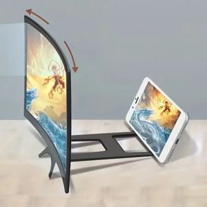 커브드 스크린 휴대폰 스크린 앰프, 데스크탑 레이지 스탠드, HD 비디오 돋보기