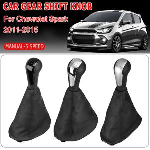 Chevrolet / Holden Barina Spark (M300) 용 부트 시프터 레버가있는 5 단 자동차 수동 기어 시프트 노브 2011 2012 2013 2014 2015