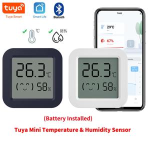 블루투스 온도 습도 센서 미니 LCD 화면 스마트 Tuya APP 원격 음성 제어 Google 온도계 습도계