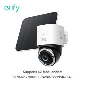 eufy 보안 4G 태양광 카메라 LTE Cam S330 4K 셀룰러 보안 무선 실외 팬 & 틸트 4G Wi-Fi 듀오 모드 감시