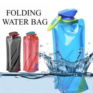 700ml 휴대용 물 가방 캠핑 야외 활동 하이킹을위한 접이식 스포츠 물병 재사용 가능한 소프트 수화 방광
