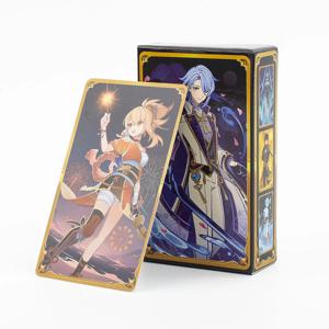 애니메이션 게임 Genius Invokation TCG 65개/대 데스크탑 게임용 핫 9.5*5.5cm 소장용 카드 컬렉션