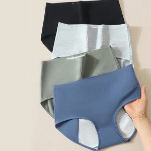 높은 허리 누출 방지 월경 여성 팬티는 기간 바지를 넓힙니다 생리 속옷 코튼 플러스 사이즈 L-4XL 여성 팬티
