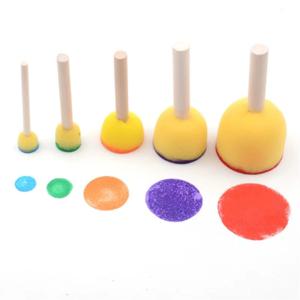 5pcs 라운드 스폰지 브러시 그림 세트, 페인트 스폰지 Dabbers 어린이 예술과 공예에 대 한 아크릴 그림 도구