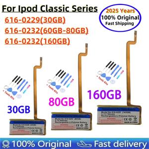 650mAh A1036 A1136 아이팟 클래식 5세대 5.5 비디오용 배터리 30GB 616-0229 6TH 7TH 80GB 120GB 얇은 160GB 빠른 배송