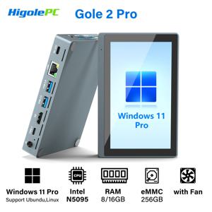 Higole Gole 2 Pro 5.5'' Intel N5095 미니 PC(화면 포함) Windows 11 WiFi5 8/16GB 256GB 2500mAh 4K 데스크탑 컴퓨터 Windows 태블릿