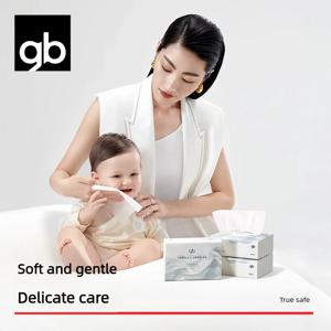 Gb 양 우유 부드러운 물티슈, 아기 드라이 물티슈, 매우 부드럽고 부드러운 아기 티슈, 아기 민감한 피부를 위한 습식 또는 건식 사용, 6 팩 (600)