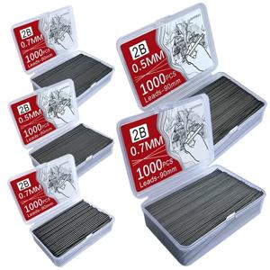 2000-100Pcs 기계식 연필 리드 코어 리필 0.5/0.7mm 학생 사무용 문구 용 대용량 교체 가능한 연필 리필