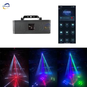 블루투스 APP 기능 1W 2W 3W 3D 애니메이션 프로젝터 RGB 풀 컬러 무대 효과 DJ 디스코 바 클럽 웨딩 파티 조명