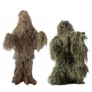 위장복 3D 시든 잔디 Ghillie 세트, 5피스 사냥복 사냥복 세트