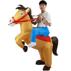 승마 말 풍선 의상 할로윈 쇼 의상 재미 있은 동물 타고 산책 재즈 말 풍선 의상