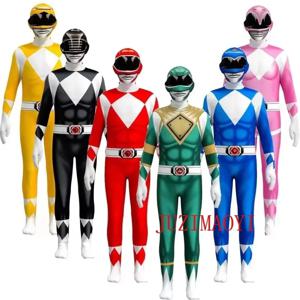 성인 사무라이 센타이 Shinkenger 레인저스 의상 성인 슈퍼 히어로 코스프레 할로윈 생일 파티 점프 슈트 Zentai Suit