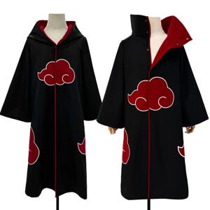 HOLOUN 애니메이션 Uchiha Itachi Uchiha 사스케 코스프레 의상 자수 호크 팀 망토 통증 Konan Sasori 크리스마스