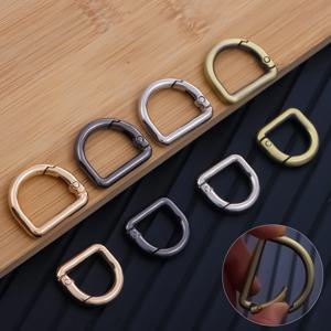 5Pcs D 스프링 스냅 후크, 금속 키 체인 스프링, 배낭 클립, 웨빙 버클, 열쇠 고리, 지갑 체인 용 열쇠 고리 후크