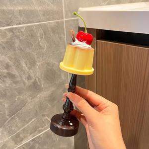 Kawaii 푸딩 야간 조명 LED 책상 램프 배터리 구동 책상 침대 옆 침실 바 룸 장식 분위기 잠자는 빛 아이 선물