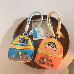 Crayon Shin-Chan 가방 휴대 전화 매는 밧줄 지갑 이어폰 케이스 보관 가방 소년 소녀를위한 안티 던지기 손목 스트랩 만화 선물