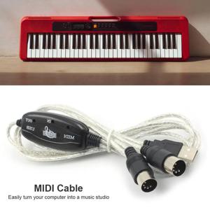 USB IN-OUT MIDI 어댑터 케이블 세트 키보드 변환기 코드 PC-음악 전자 경량 휴대용 음악 요소