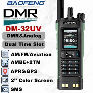 2025 Baofeng DM-32UV 10W DM-32 DMR 듀얼 모드 GPS 장거리 워키 토키 에어 밴드 AM FM 양방향 라디오 야외 사냥