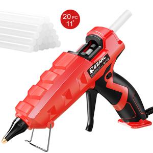 EZARC 100W 핫멜트 접착제 총 DIY 가정용 산업용 접착제 총, 20개 접착제 스틱, DIY, 씰링, 예술 및 공예 프로젝트용
