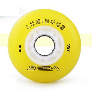 기존 SEBA 빛나는 휠 8PCS LED 휠 85A 62 64 68 70 72 76 80mm 플래시 스케이트 휠 조명 슬라이딩 롤러 Patine 타이어