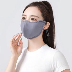 새로운 통기성 얼음 실크 마스크 빨 수있는 방진 선 스크린 마스크 메쉬 안티 uv 라이딩 페이스 마스크 사계절