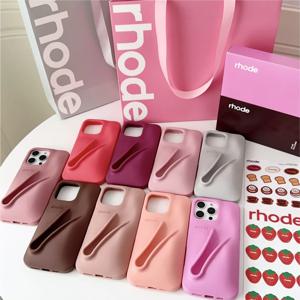 로드 세트 선물 쇼핑백 케이스 iPhone 15 16 Pro Max 16E 14 13 12 휴대용 립글로스 립스틱 홀더 실리콘 소프트 커버