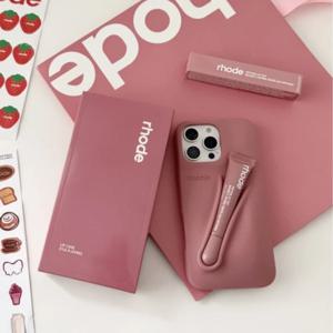 로드 립 휴대용 실리콘 케이스 iPhone 16 Pro Max 15 14 Plus 13 12 보호 립글로스 커버 립스틱 세트 선물 쇼핑백