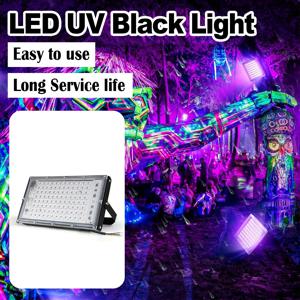 Led 자외선 램프 50w 100w 395nm 자외선 플러그 240v 무대 흑광등 400nm 램프 살균등 전구 바 실외방