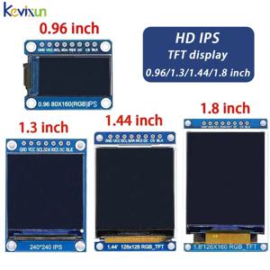 TFT 디스플레이 0.96/1.3/1.44/1.8 인치 TFT 풀 컬러 스크린 LCD 모듈 ST7735 ILI9341 Arduino 용 드라이버 인터페이스 SPI