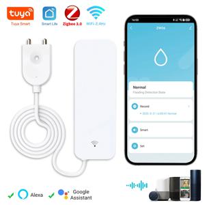 Tuya WiFi Zigbee 누수 센서, 물 감지기, Smartlife APP 알림 경고, 홍수 누출 경보 홈 보안
