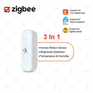 3 In 1 Tuya Zigbee 10G MmWave 인간 모션 센서(조도 온도 습도 센서 포함)는 홈 어시스턴트 Z2MQTT와 함께 작동합니다.