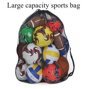 1 Pc 대용량 스포츠 가방 메쉬 메쉬 Drawstring 축구 농구 배구 럭비 훈련 공 보관 농구 용품