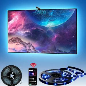 AR 색재현 범위 센서가 포함된 EISSLOLY TV LED 백라이트, 12.5FT-16.4ft RGB 라이트 스트립, 55-85인치 TV 및 모니터에 적합