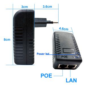 CCTV 보안 POE 전원 공급 장치 어댑터 - IP 카메라, POE 스위치 및 NVR 라우터용 48V 0.5A EU/US 플러그