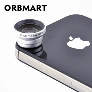 ORBMART 2 in 1 자기 분리형 광각 + 매크로 렌즈 카메라 렌즈 (iPhone 4 용) 4s 5 5s 6 Plus 6s Samsung I9300 Note 2 S4
