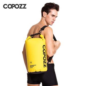COPOZZ-수영 방수 가방, PVC 15L, 야외 스포츠 롤 탑, 체육관, 여행용, 조절 가능한 개인 보관 가방
