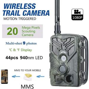 트레일 사냥 카메라 2G MMS SMS GSM 20MP 1080P 적외선 무선 셀룰러 모바일 나이트 비전 야생 동물 사냥 카메라 HC810M