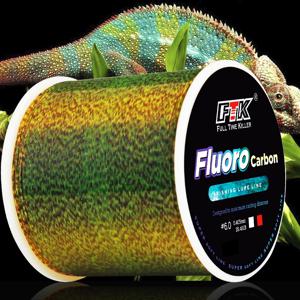 FTK 300/500m 보이지 않는 낚시 라인 반점 플루오로카본 코팅 라인 0.20mm-0.50mm 4.13LB-34.32LB 초강력 스팟 라인