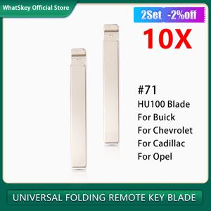 10개/몫 자르지 않은 플립 자동차 키 Xhorse VVDI KD # Buick/GMC/Opel/Cadillac 블레이드용 Chevrolet Cruze Camaro Equinox용 71 HU100 블레이드