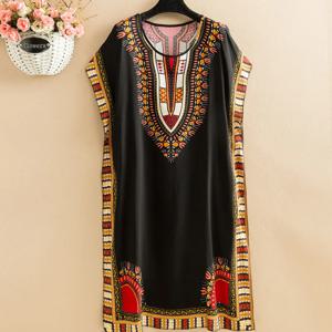 Fdfklak 중간 길이 민족 스타일 Nightdress 비치 민소매 여름 잠옷 여성 잠옷 Nightshirt 느슨한 어머니 드레스
