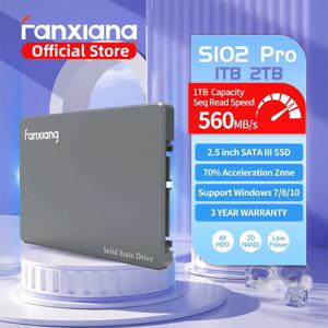 팬샹 S102Pro 2.5인치 SATA SSD 500GB 1TB 2TB 560MB/s 하드 드라이브 내장형 솔리드 스테이트 디스크 70% 가속 영역 PC 노트북용