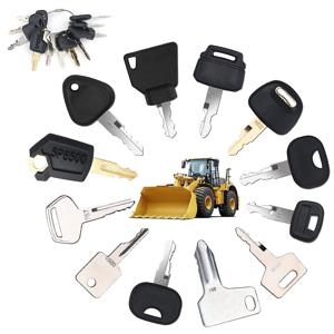 12 키 Caterpillar Jcb Yanmar Kobelco 용 중장비 건설 점화 키 Volvo BOBCAT Hitachi Komatsu 굴삭기 용
